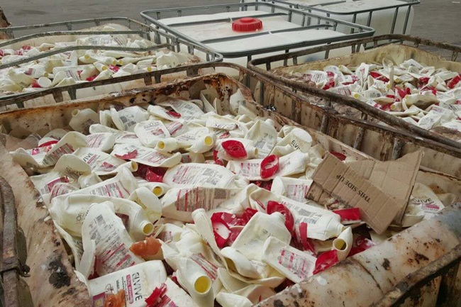 reciclaje de botella de champú